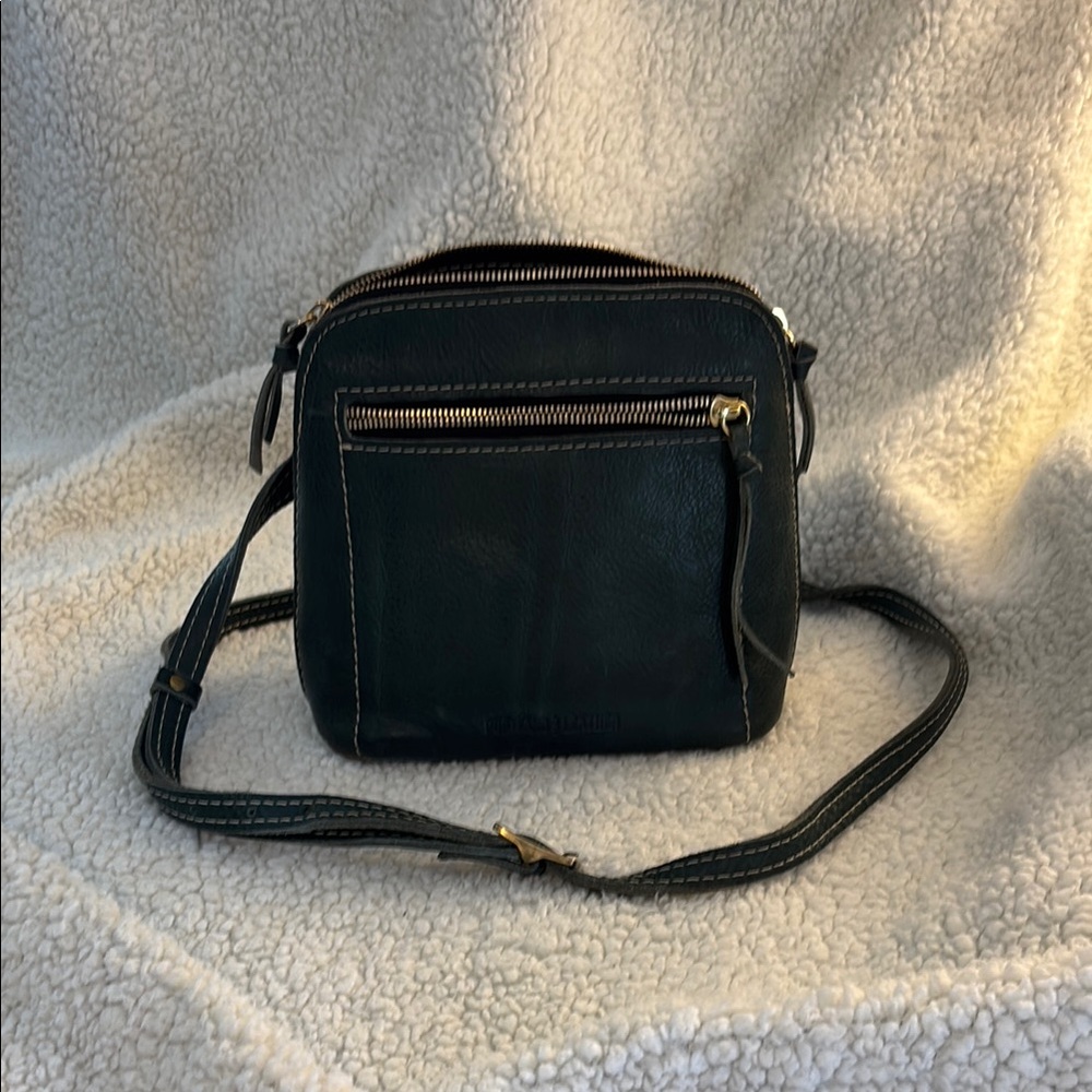 Portland Leather Petite Luna Crossbody Bag in Lagoon